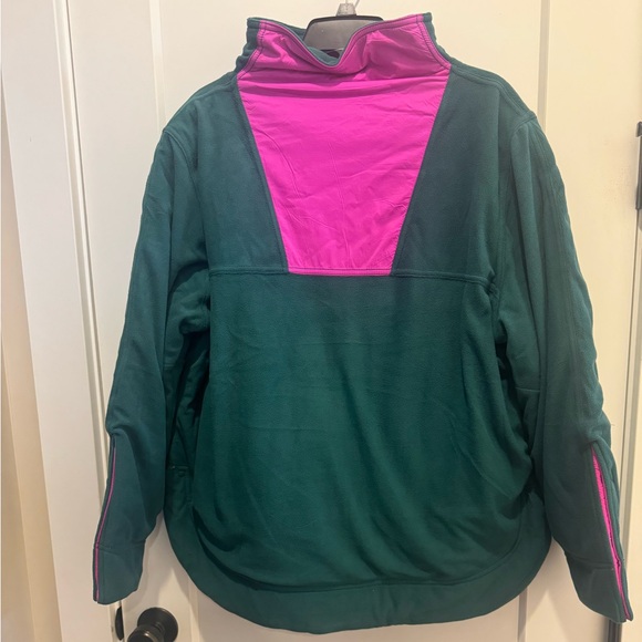 Free People Wild And Free Fleece In Babyberry Combo Size XS Pullover Sweater - Picture 2 of 3